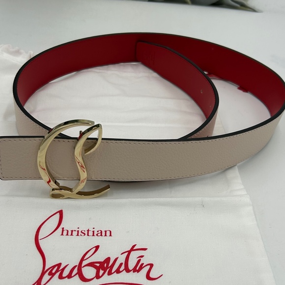 Women’s Christian Louboutin CL logo belt size 85 cm/34 inches made in Italy